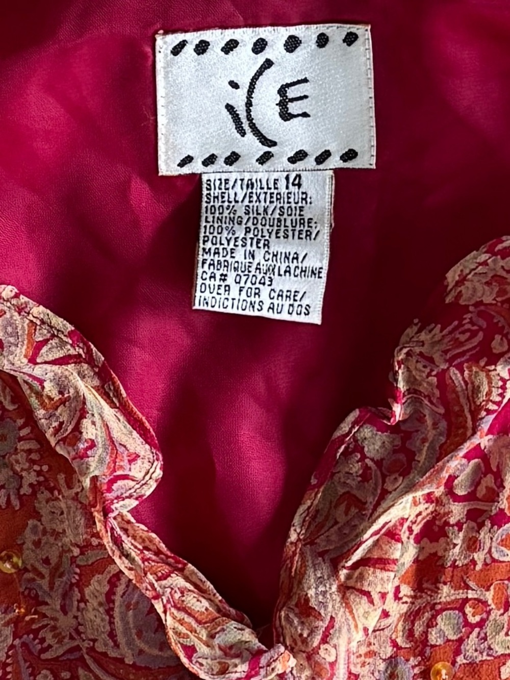ICE silk beaded paisley print dress - Picture 4 of 5